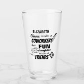 Funny COWORKER Verlassend Goodluck Goodbye Friend Glas (Vorderseite)