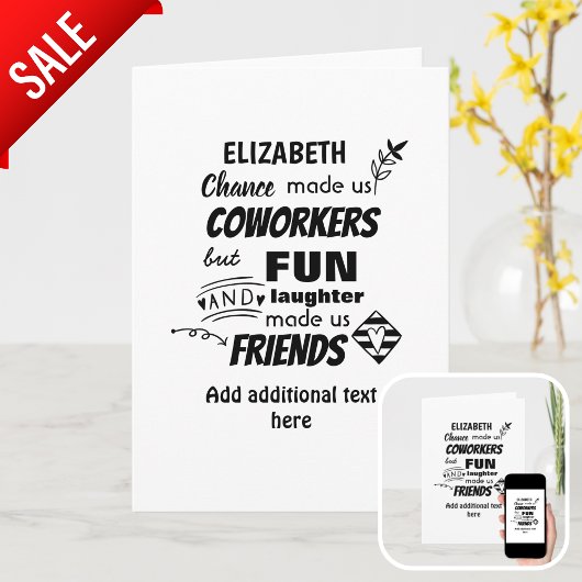 Funny COWORKER Verlassend Goodluck Goodbye Friend Karte