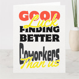 Funny Coworker Verlassend Karte, humorvoll geht Dankeskarte