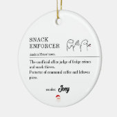 Funny Coworker Workplace Office Christmas Meme Art Keramik Ornament (Links)