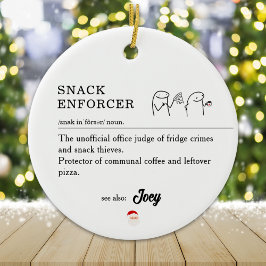 Funny Coworker Workplace Office Christmas Meme Art Keramik Ornament
