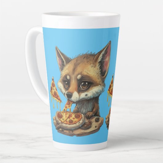 Funny Coyote Eßpizza Milchtasse (Linke Ecke)