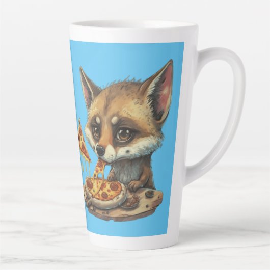 Funny Coyote Eßpizza Milchtasse (Rechts)