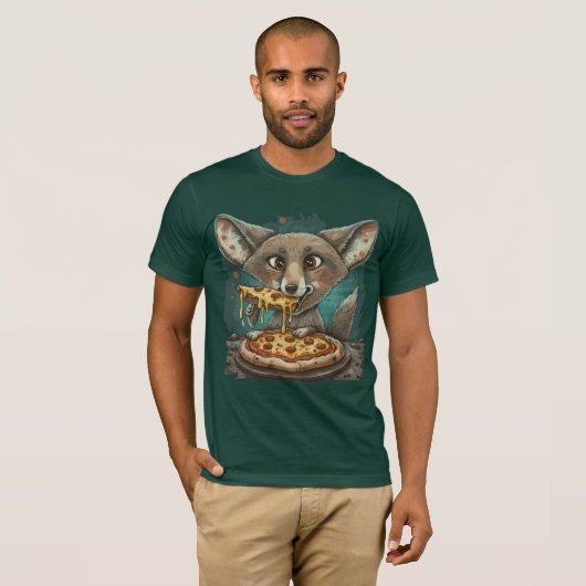 Funny Coyote Eßpizza T-Shirt (Vorne ganz)