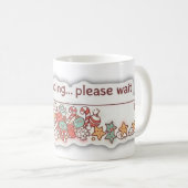 Funny Cozy Christmas Holiday Loading Progress Bar  Kaffeetasse (VorderseiteRechts)