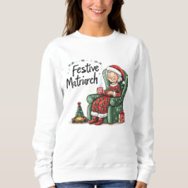 Funny Cozy Matriarch Christmas Sweatshirt