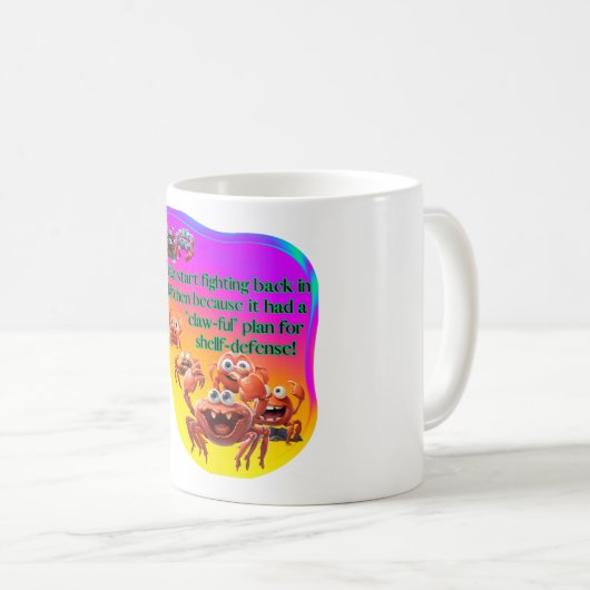 Funny Crab Jokes Kaffeetasse (VorderseiteRechts)