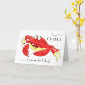 Funny Crab Karte (Gelbe Blume)