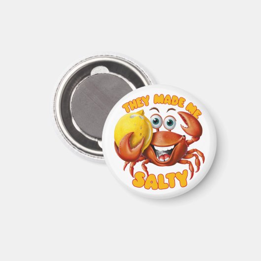 Funny Crab Magnet (Vorderseite/Rückseite)