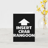 Funny Crab Rangoon Apparel _ Hilarious Foodie  Karte (Gelbe Blume)