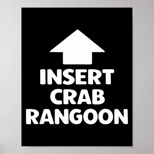 Funny Crab Rangoon Apparel _ Hilarious Foodie Poster (Vorne)