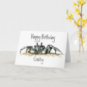 Funny, Crabby, Crab Karte (Gelbe Blume)