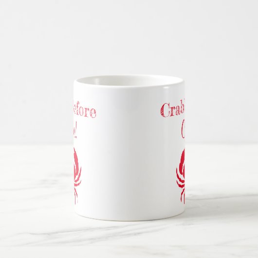 Funny Crabby vor Coffee Red Tasse (Mittel)