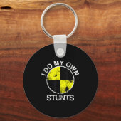 Funny Craest Dummy I Do My Own Stunts Schlüsselanhänger (Vorderseite)