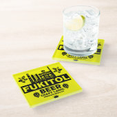 Funny Craft Beer Labels Glasuntersetzer (Schrägansicht)