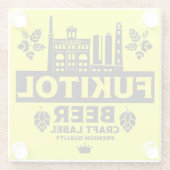 Funny Craft Beer Labels Glasuntersetzer (Rückseite)