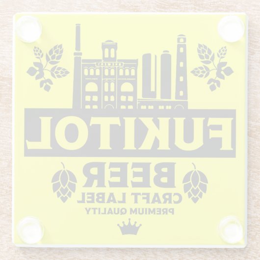 Funny Craft Beer Labels Glasuntersetzer (Rückseite)