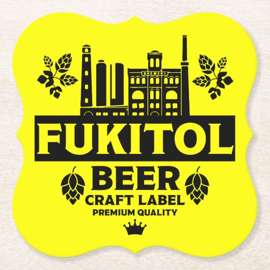 Funny Craft Beer Labels Untersetzer (Vorderseite)