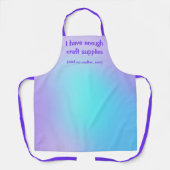 Funny Crafter Lila und Aquamarine Schürze (Vorderseite)