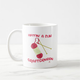 Funny Crafternoon Crafty Hobby Slogan Kunst, Dicht Kaffeetasse