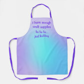 Funny Crafting Lila und Aquamarine Schürze (Vorderseite)