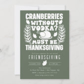 Funny Cranberries ohne Volka Friendsgiving Einladung (Vorderseite)