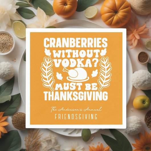 Funny Cranberries ohne Volka Friendsgiving Serviette