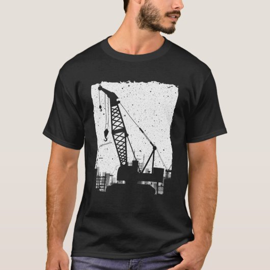 Funny Crane Art Men Women Crane Operator Heavy Equ T-Shirt (Vorderseite)