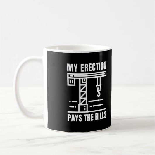 Funny Crane Operator | Spaß der Baustelle Kaffeetasse (Links)