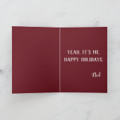 Funny Cranky Cat Christmas Karte (Innenseite)