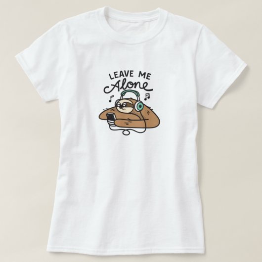 Funny Cranky Sloth T - Shirt (Design vorne)