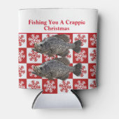 Funny Crappie Angelpun Frohe Weihnachten Custom Dosenkühler (Vorderseite)