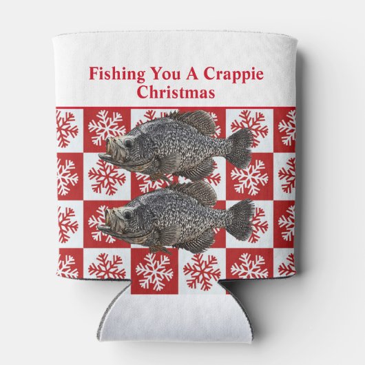 Funny Crappie Angelpun Frohe Weihnachten Custom Dosenkühler (Rückseite)