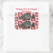 Funny Crappie Angelpun Frohe Weihnachten Custom Quadratischer Aufkleber (Tasche)