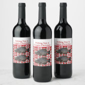 Funny Crappie Angelpun Frohe Weihnachten Custom Weinetikett (Flaschen)