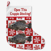 Funny Crappie Angelpun Frohe Weihnachten Großer Weihnachtsstrumpf (Vorderseite)