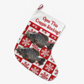 Funny Crappie Angelpun Frohe Weihnachten Großer Weihnachtsstrumpf (Vorderansicht (hängend))