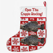 Funny Crappie Angelpun Frohe Weihnachten Großer Weihnachtsstrumpf (Rückseite)