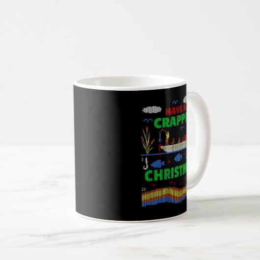 Funny Crappie Fischen Ugi Weihnachten Sweater Part Kaffeetasse (VorderseiteRechts)