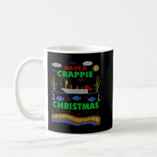 Funny Crappie Fischen Ugi Weihnachten Sweater Part Kaffeetasse (Links)