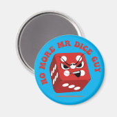 Funny Craps Game Red Dice Casino Pub Magnet (Vorderseite/Rückseite)
