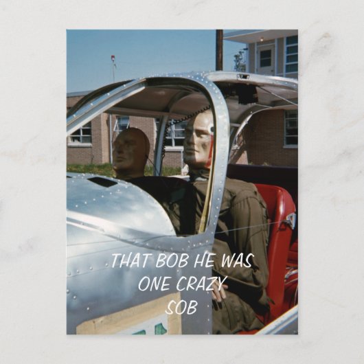 FUNNY CRASH TEST DUMMY FOTO BIRTHDAY EINLADUNGSPOSTKARTE (Vorderseite)