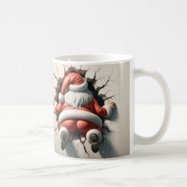 Funny Crashing Santa Claus Design Kaffeetasse