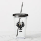 Funny Crave Rabe Cartoon Illustration Acryltrinkbecher (Rückseite)