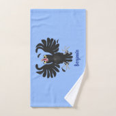 Funny Crave Rabe Cartoon Illustration Badhandtuch Set (Handtuch)