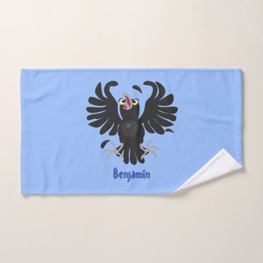 Funny Crave Rabe Cartoon Illustration Badhandtuch Set (Handtuch)