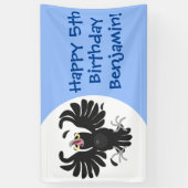 Funny Crave Rabe Cartoon Illustration Banner (Vertikal)