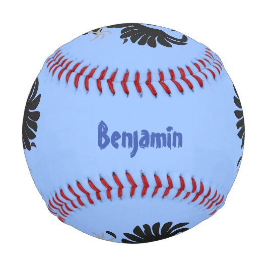 Funny Crave Rabe Cartoon Illustration Baseball (Rückseite)