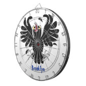 Funny Crave Rabe Cartoon Illustration Dartscheibe (Vorderseite rechts)