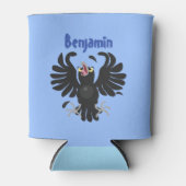 Funny Crave Rabe Cartoon Illustration Dosenkühler (Vorderseite)